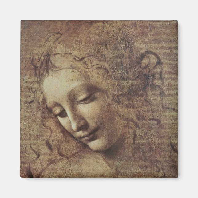 Chef för en ung kvinna med Tousled Hair eller Leda Magnet (Framsidan)