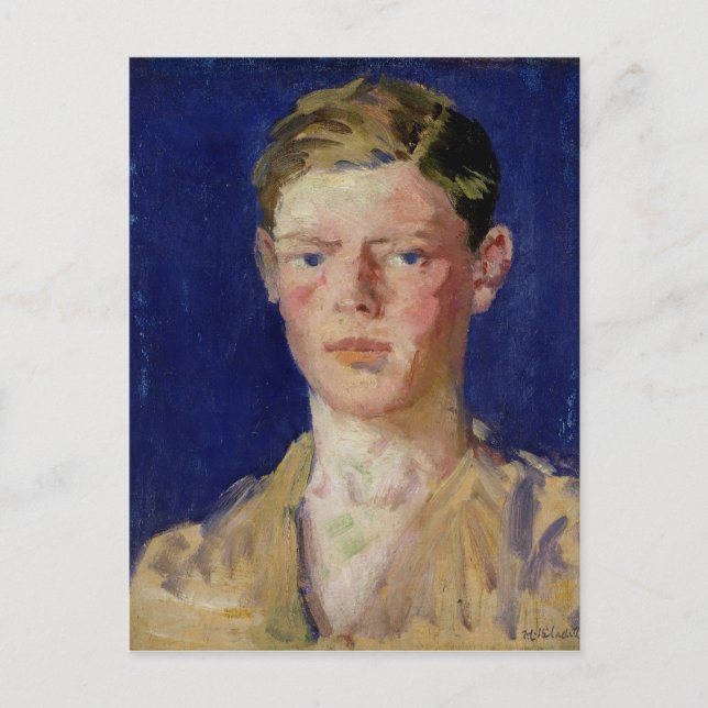 Chef för en ung man vykort (Framsida)