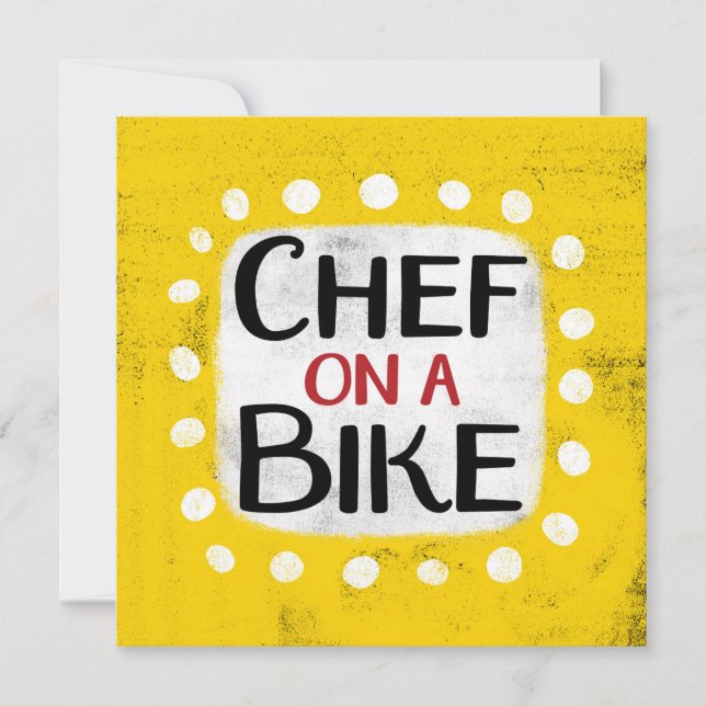Chef för ett Bike Greeting Card Kort (Framsida)