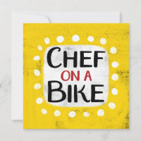 Chef för ett Bike Greeting Card