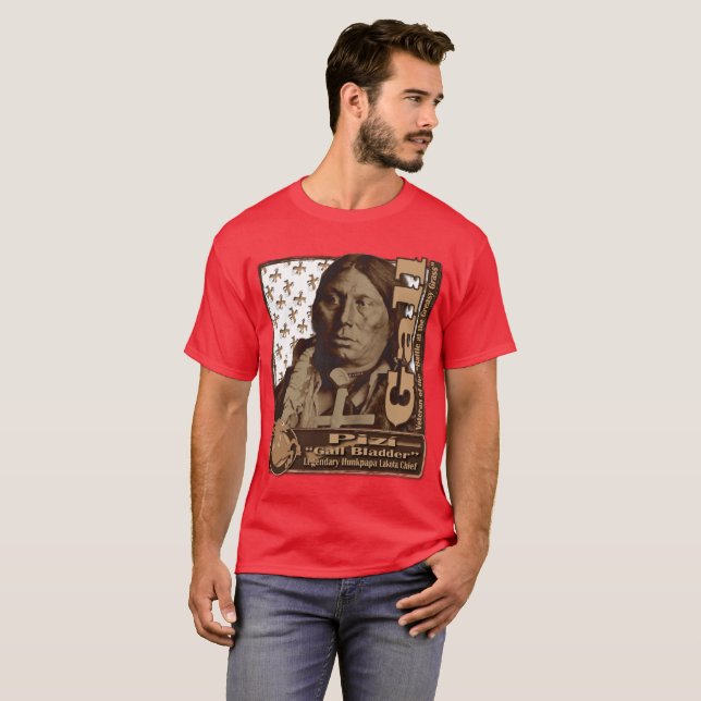 Chef för fräckhetHunkpapa Lakota krig Tee Shirt (Hel framsida)