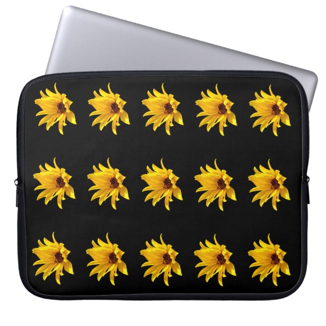 Chef för gult daisy Helenium Laptop sleeve (Framsidan)