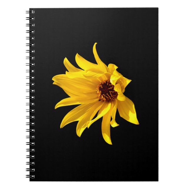 Chef för gult daisy Helenium Spiral Notebook Anteckningsbok (Framsidan)