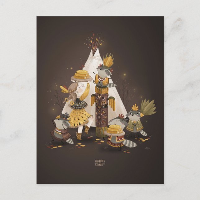 Chef för gult maj av Alexandra Dikaia Vykort (Framsida)