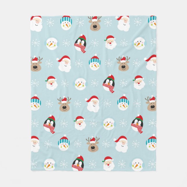 Chef för jultomten mönster, julklad gif fleecefilt (Framsidan)