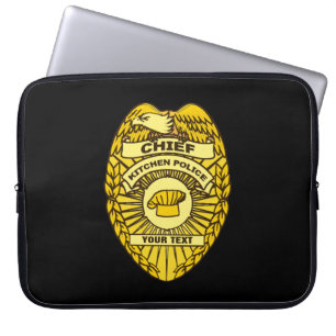 Chef för kökspolisbrickan laptop sleeve