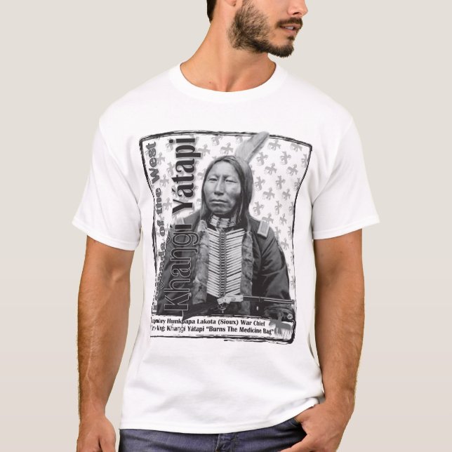 Chef för kråkakung Hunkpapa Lakota Tee Shirt (Framsida)