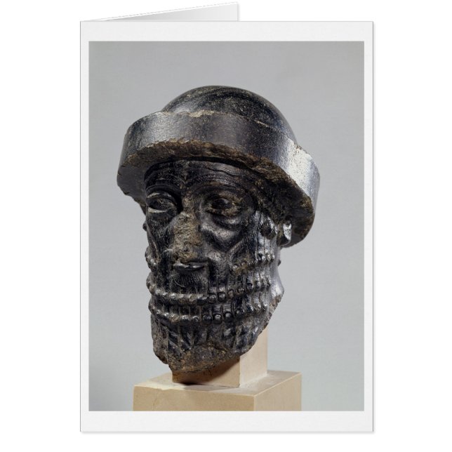 Chef för kung, eventuellt Hammurabi, kung i Babylo Hälsningskort (Framsidan)