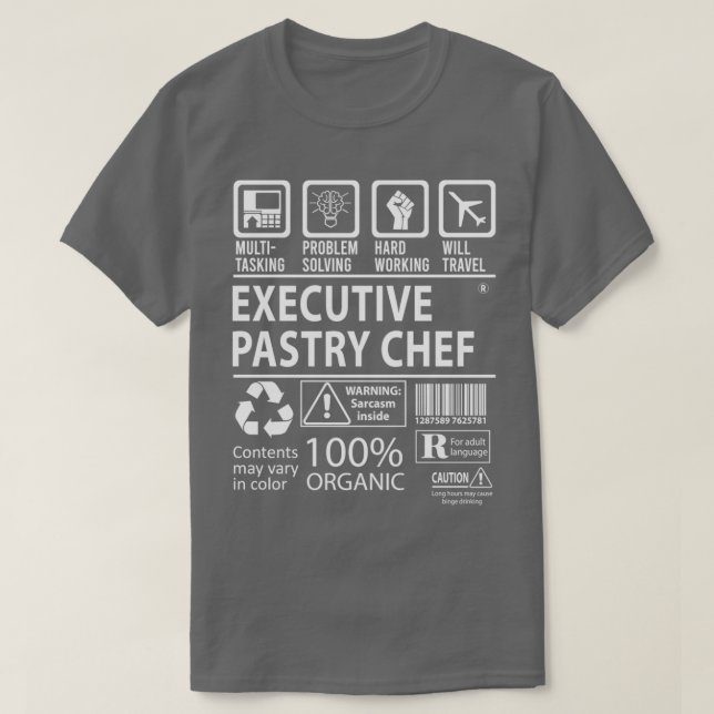 Chef för MultiTasks-Auktoriserad, jobb G T Shirt (Design framsida)