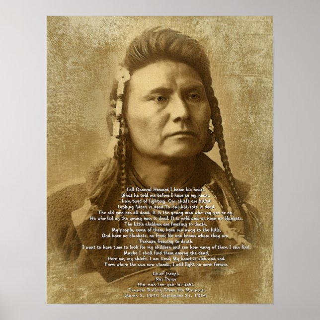 Chef för Nez Perce Poster (Framsidan)