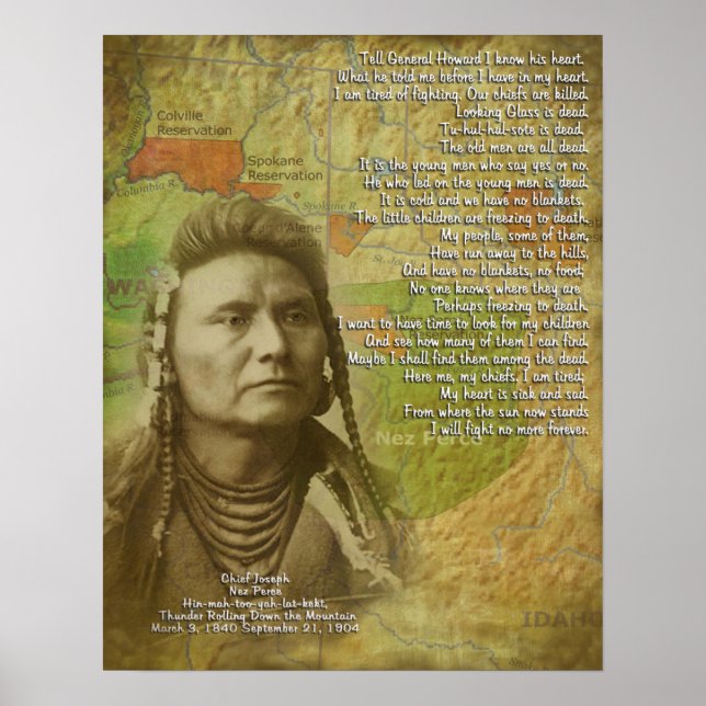 Chef för Nez Perce Poster (Framsidan)
