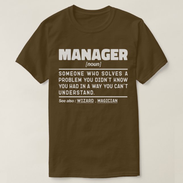 Chef för Noun Managing Director - apprecision Funn T Shirt (Design framsida)