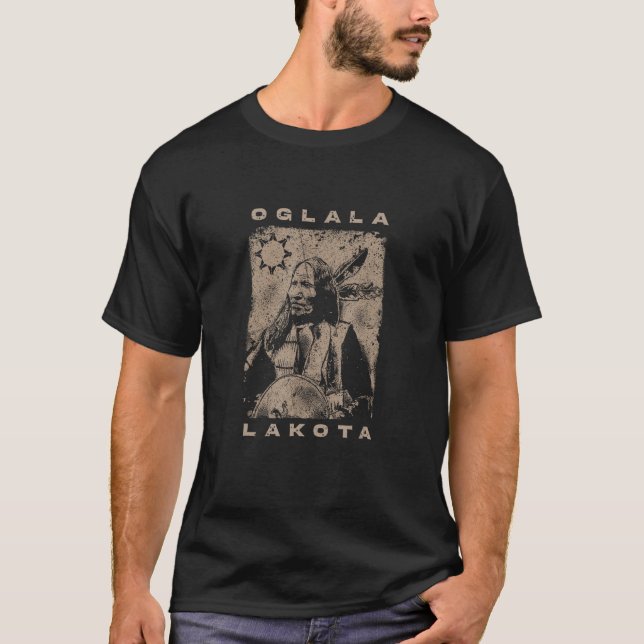 Chef för Oglala Lakota Sioux Native Indian T Shirt (Framsida)