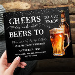 Chef för Öl Dubbla Birthday Vykort<br><div class="desc">Rustic Black Chalkboard vattenskärg öl flaska och pint glas. Rustic Outdoor eller pub födelsedag bjuder in honom. Vilken ålder som helst. Enkel att personlig mall. All text kan justeras med hjälp av designalternativet. Roligt,  enkel,  avslappnad födelsedag inbjudan för honom.</div>