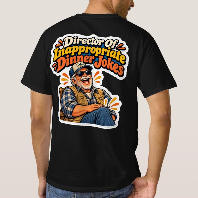 Chef för olämpliga middagsvitsar t shirt (Baksida)