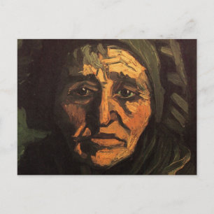 Chef för Peasant Woman Snöre Cap av Vincent van Go Vykort