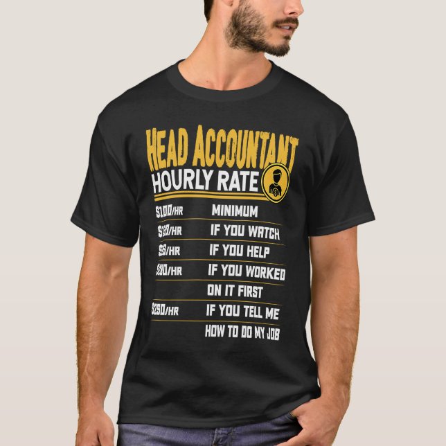 Chef för revisorns timtaxeringschef t shirt (Framsida)