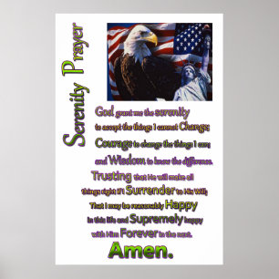 Chef för Serenity Prayer Eagle Poster