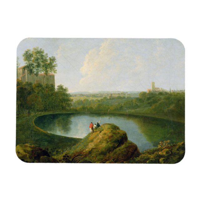 Chef för Sjö Nemi (olja på canvas) Magnet (Horisontell)