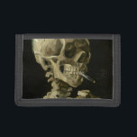 Chef för Skeleton med Cigarette av Van Gogh<br><div class="desc">Chef för en Skeleton med Burning Cigarette av Vincent Van Gogh, olja på arbetsytan 1886, är en målad oljeflygg undersökning av en mänsklig skalle och ett övre skelett, i vars mun konstnären har satt in en brinnande cigarett, vilket ger en effekt som är både makaber och humoristisk. Förmodligen målade medan...</div>