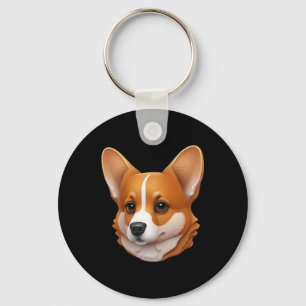 Chef för söt corgi nyckelring