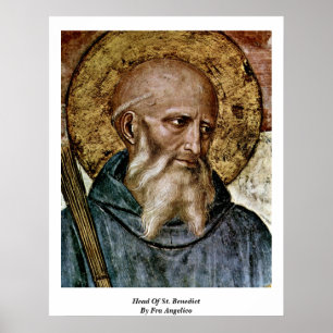 Chef för St. Benedict av Fra Angelico Poster