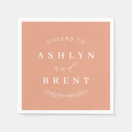 Chef för Terracotta Bröllop Cocktail Napkins Pappersservett