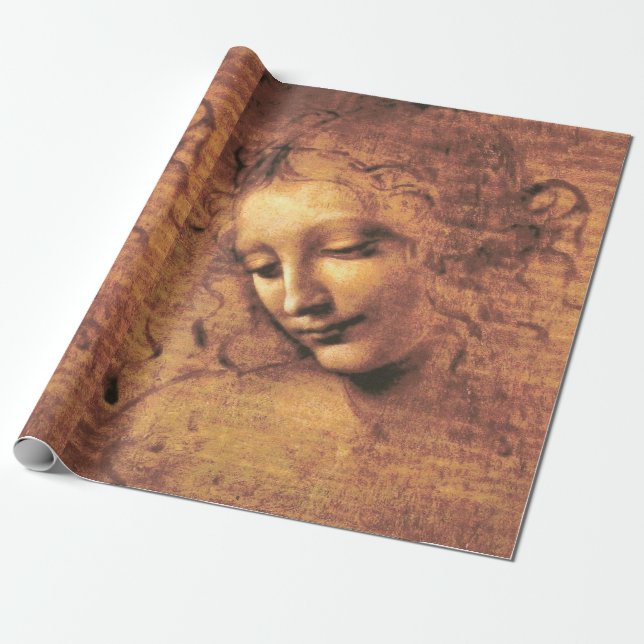 Chef för Woman La Scapigliata Leonardo Da Vinci Presentpapper (Utrullad)