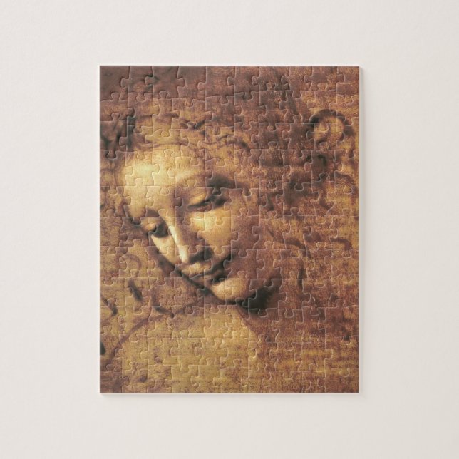 Chef för Woman La Scapigliata Leonardo Da Vinci Pussel (Vertikal)