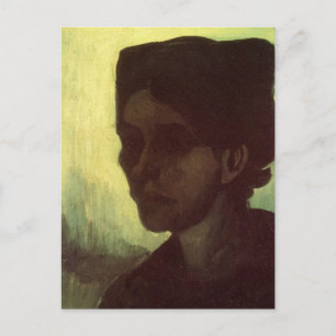 Chef för Young Peasant Woman av Vincent van Gogh Vykort