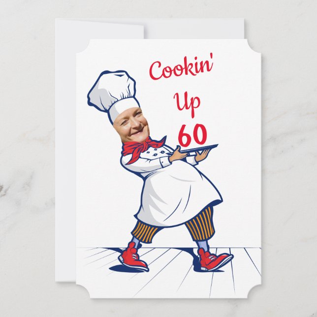 Chef 🎉 Funny Cook 60-årsdag Funny Inbjudningar (Framsida)