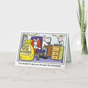 Chef Ge Office Worker för Sack-julkortet Kort