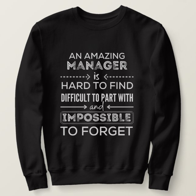 Chef, Gift for Manager, en verkligt Underbar chef Lång Ärmad Tröja (Design framsida)