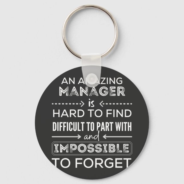Chef, Gift for Manager, en verkligt Underbar chef Nyckelring (Framsida)