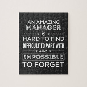 Chef, Gift for Manager, en verkligt Underbar chef Pussel