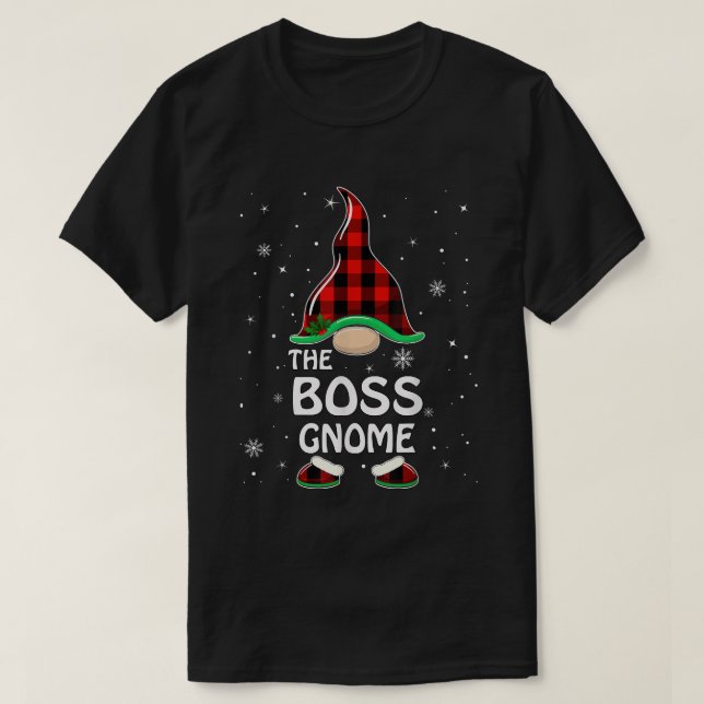 Chef Gnome Buffalo Play Matching Familjejul T Shirt (Design framsida)
