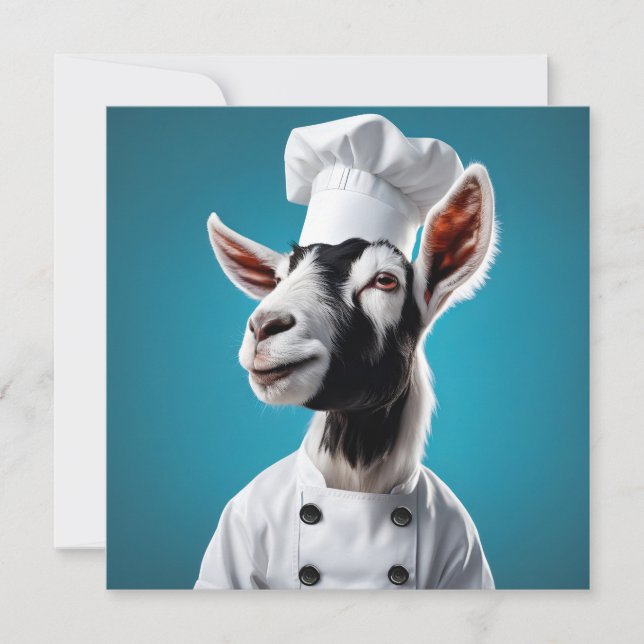Chef Goat Julkort (Framsida)