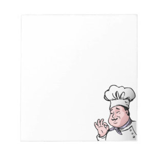 Chef godkänner anteckningsblock