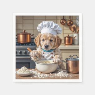 Chef Golden Retriever Valp Pappersservett