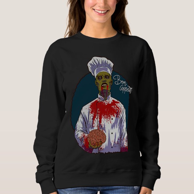 CHEF Halloween  ZOMBIE CHEF T Shirt (Framsida)