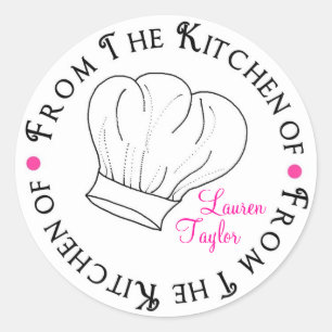 Chef Hat Baking Cooking Kitchen Stickers Runt Klistermärke