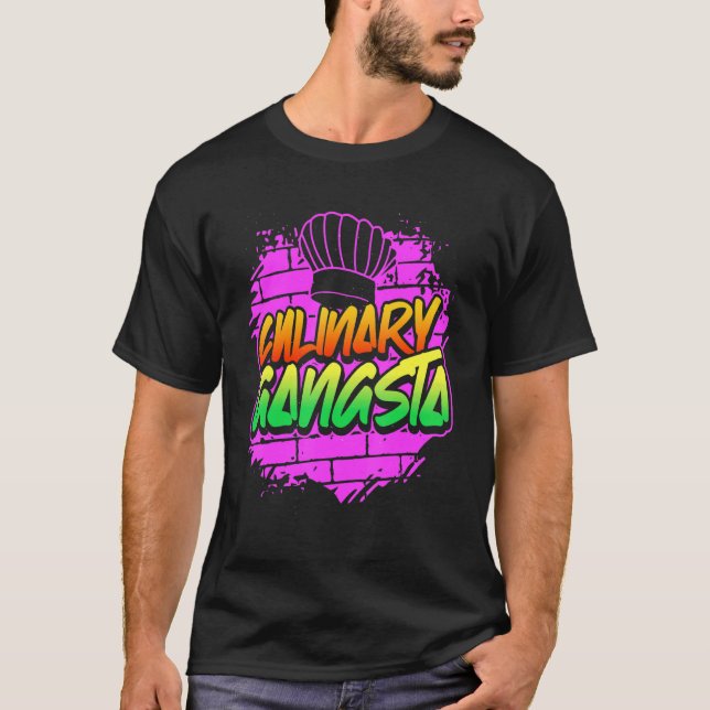 Chef Hat Culinary Cook Cooking Knivar Culinary Gan T Shirt (Framsida)