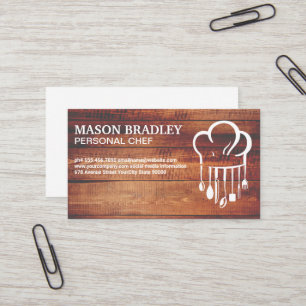 Chef Hat Kitchen Utensils Logotyp Kultur Visitkort