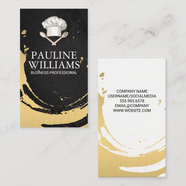 Chef Hat | Köks Verktyg | Kultur Visitkort (Fram/baksida)