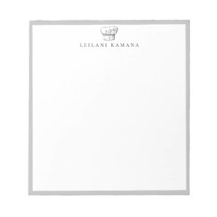 Chef Hat Logotyp Silver Ram Anteckningsblock