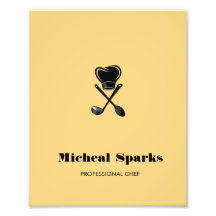 Chef hat och spoons silhouette beige