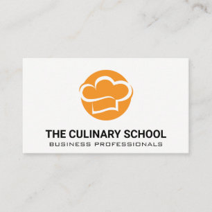 Chef Hat Orange Logotyp Visitkort