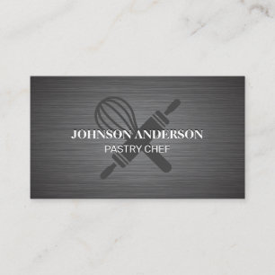 Chef Hat Rolling Pin and Whisk Bakgrund för Meta Lojalitetskort