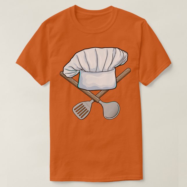 Chef hat with Wooden spoon T Shirt (Design framsida)