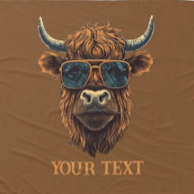 CHEF HIGHLANDER COW Fleece Blanket